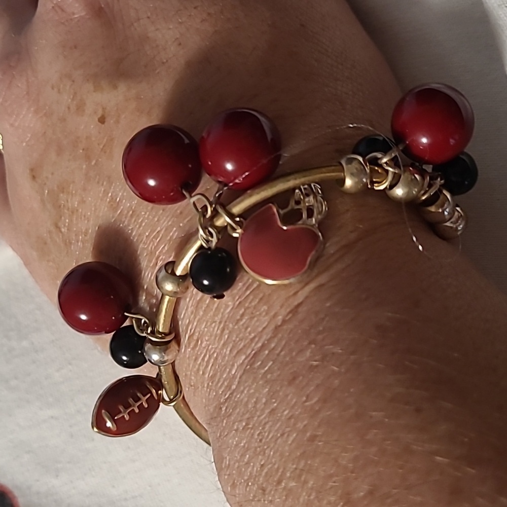 Football Charms Bangle Braclet